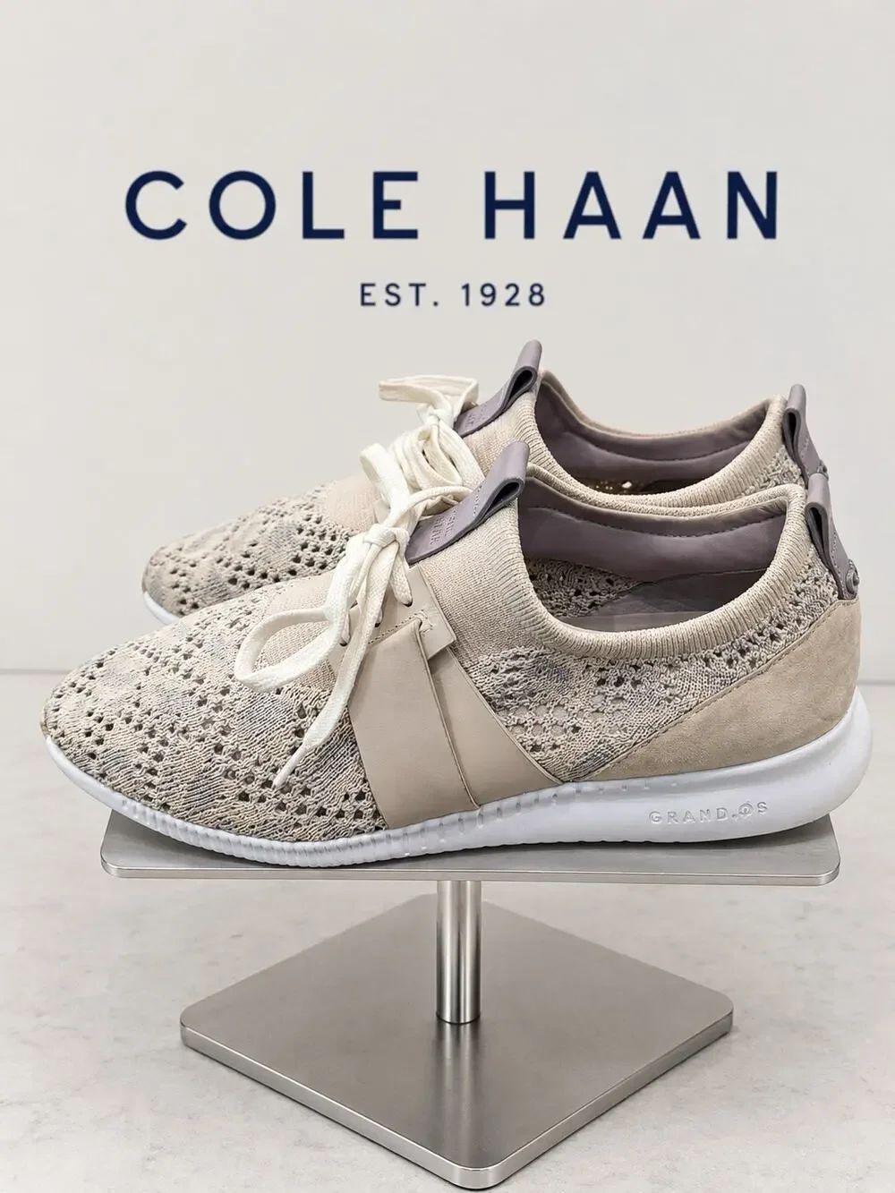Cole Haan StudioGrand Knit Sneaker Rainy Day Silver W05133 Women’s 8.5B